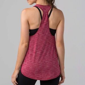 LULULEMON Heathered Cranberry 105 Singlet Luon Flowy Racerback Tank Top Size 2/4